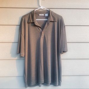 Mens Olive Silk Collared Shirt